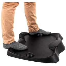 The anti-fatigue mat is essential for standing while working at your standing desk. It provides immense pressure relief for your joints when you stand. You will feel the difference immediately when using it. It has an ergonomic design with different pressure relief points.