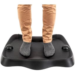The anti-fatigue mat is essential for standing while working at your standing desk. It provides immense pressure relief for your joints when you stand. You will feel the difference immediately when using it. It has an ergonomic design with different pressure relief points.