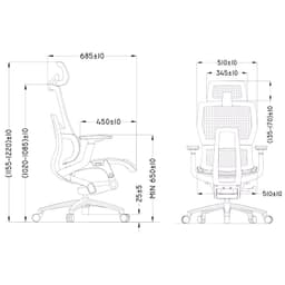 Advanced ergonomic home office chair with aluminum frame and advanced locking mechanism, highly adjustable with dynamic lumbar support that adapts to your back and finished with a special mesh (seat and backrest). Designed for the most demanding and busy professionals who spend more than 8 hours a day in front of the computer. Its human-centered design provides excellent support for the entire back, helping you maintain proper posture. This chair feels as good as it looks. Built only with the best materials available to last you a long time.