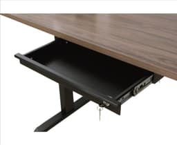 This lockable metal drawer can be easily installed on any desk. It is the perfect addition for a standing desk with a size of 70x25x5cm, so you can store your laptop and still have space for all your other belongings.