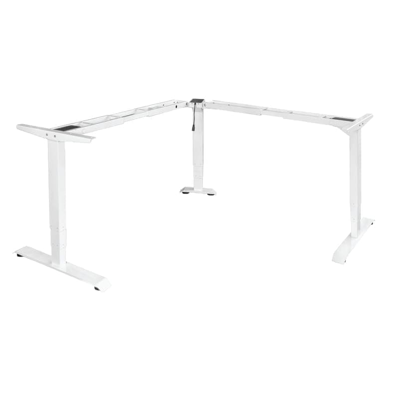 L-shaped base for standing desk