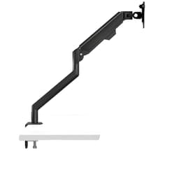 The aluminum monitor arm allows you to seamlessly adjust the screen to the correct height, depth, and viewing angle, reducing neck strain. The arm is highly adjustable and uses a pneumatic counterbalance spring mechanism, giving you the sensation that the monitor is floating. It is the perfect complement to your standing desk setup in the home office.