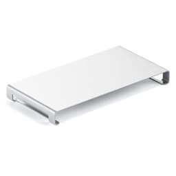 The aluminum monitor stand raises your monitor to the ideal height. It helps keep your desk organized and maximizes your workspace.